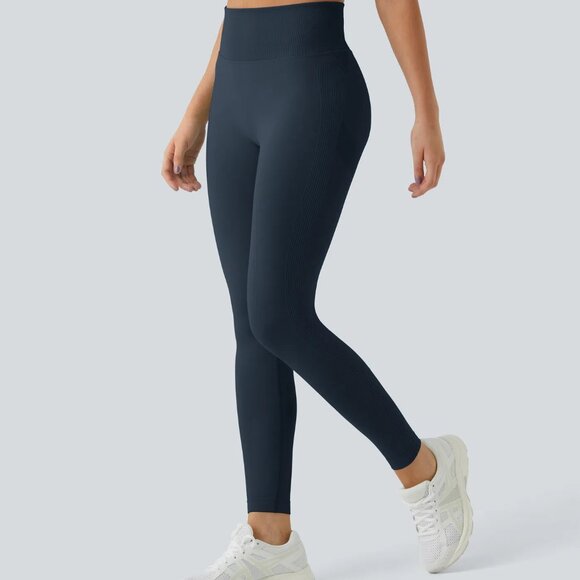 Halara Seamless Flow High Waisted Scrunch Butt Lifting Leggings 7/8 Length XL - Picture 2 of 11